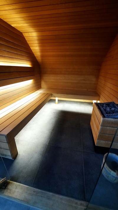nouveau sauna carrelage